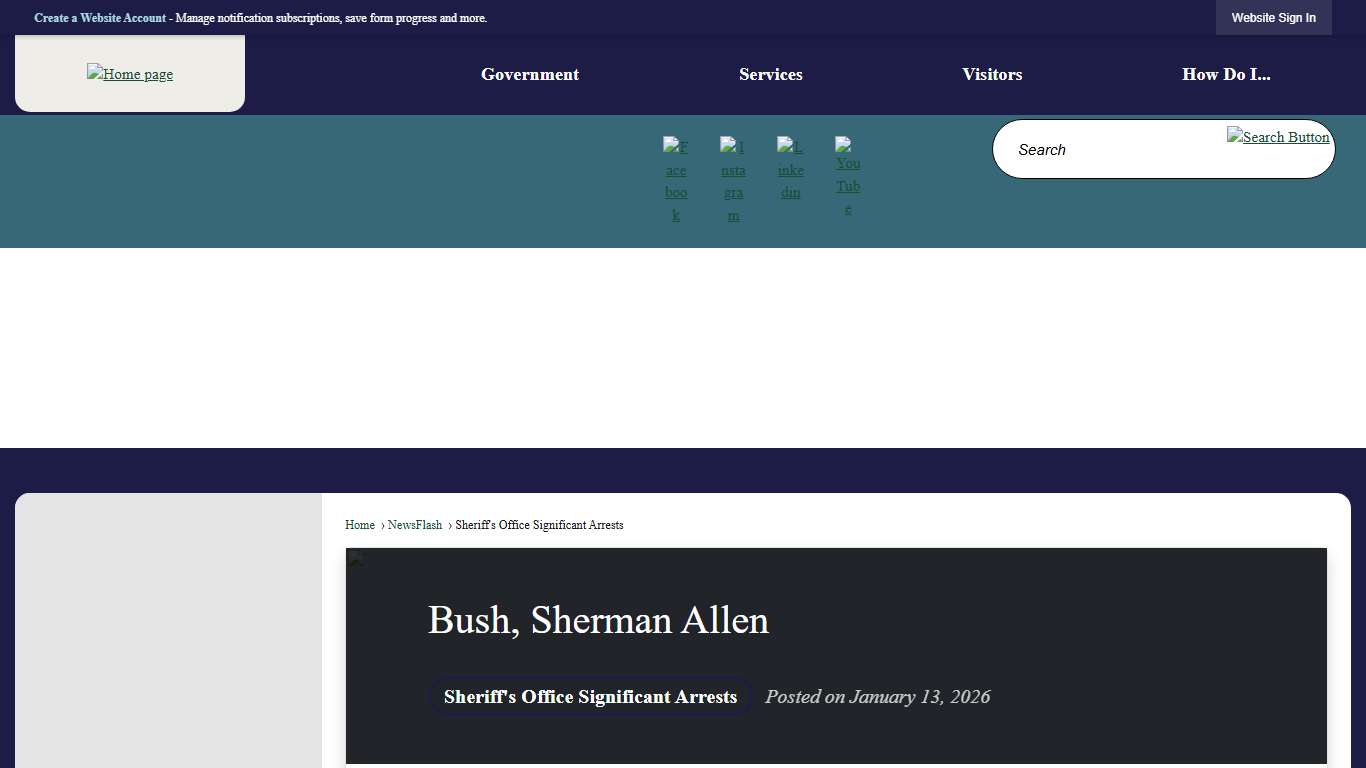 Bush, Sherman Allen • Randolph County, NC